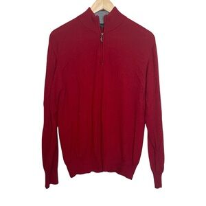 Peru Unlimited Royal Alpaca Men's Red Half-Zip Sweater